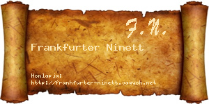 Frankfurter Ninett névjegykártya